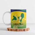 Personalised Australia Christmas Island Ceramic Mug Golden Bosun Abutilon listeri With Map - Aussie Hoodie