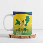 Personalised Australia Christmas Island Ceramic Mug Golden Bosun Abutilon listeri With Map - Aussie Hoodie