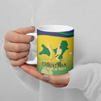 Personalised Australia Christmas Island Ceramic Mug Golden Bosun Abutilon listeri With Map - Aussie Hoodie