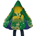 Personalised Australia Christmas Island Cloak Golden Bosun Abutilon listeri With Map - Aussie Hoodie