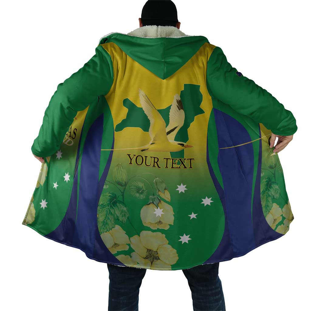 Personalised Australia Christmas Island Cloak Golden Bosun Abutilon listeri With Map - Aussie Hoodie