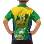 Personalised Australia Christmas Island Family Matching Mermaid Dress and Hawaiian Shirt Golden Bosun Abutilon listeri With Map - Aussie Hoodie