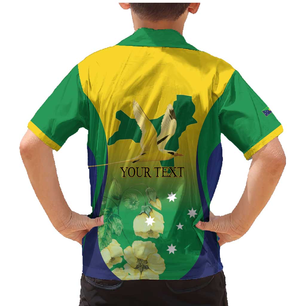 Personalised Australia Christmas Island Family Matching Mermaid Dress and Hawaiian Shirt Golden Bosun Abutilon listeri With Map - Aussie Hoodie