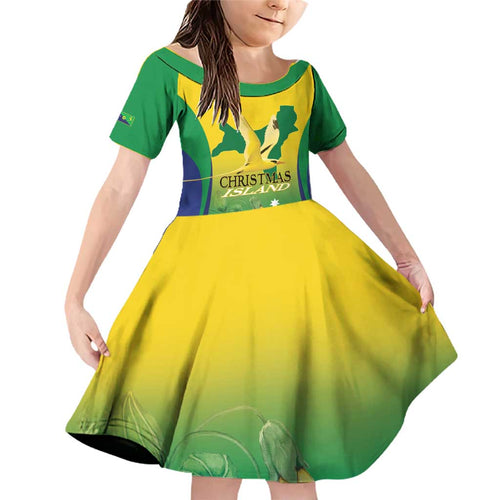 Personalised Australia Christmas Island Family Matching Off Shoulder Short Dress and Hawaiian Shirt Golden Bosun Abutilon listeri With Map - Aussie Hoodie