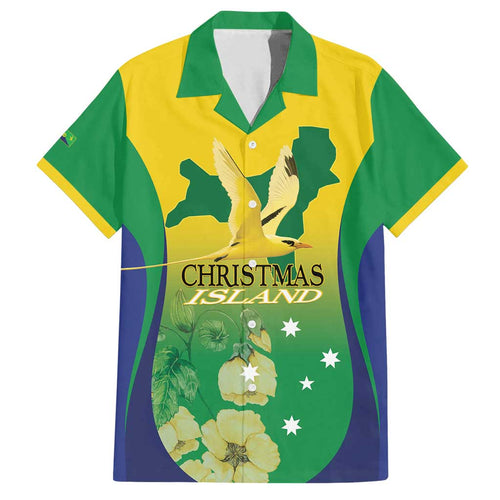 Personalised Australia Christmas Island Family Matching Tank Maxi Dress and Hawaiian Shirt Golden Bosun Abutilon listeri With Map - Aussie Hoodie