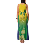 Personalised Australia Christmas Island Family Matching Tank Maxi Dress and Hawaiian Shirt Golden Bosun Abutilon listeri With Map - Aussie Hoodie