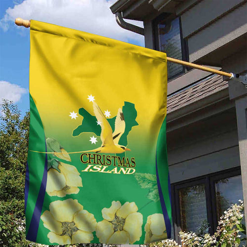 Australia Christmas Island Garden Flag Golden Bosun Abutilon listeri With Map - Aussie Hoodie