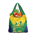 Australia Christmas Island Grocery Bag Golden Bosun Abutilon listeri With Map - Aussie Hoodie