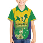 Personalised Australia Christmas Island Hawaiian Shirt Golden Bosun Abutilon listeri With Map - Aussie Hoodie