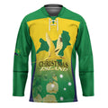 Personalised Australia Christmas Island Hockey Jersey Golden Bosun Abutilon listeri With Map - Aussie Hoodie