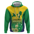 Personalised Australia Christmas Island Hoodie Golden Bosun Abutilon listeri With Map - Aussie Hoodie