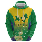 Personalised Australia Christmas Island Hoodie Golden Bosun Abutilon listeri With Map - Aussie Hoodie