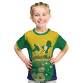Personalised Australia Christmas Island Kid T Shirt Golden Bosun Abutilon listeri With Map - Aussie Hoodie