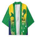 Personalised Australia Christmas Island Kimono Golden Bosun Abutilon listeri With Map - Aussie Hoodie