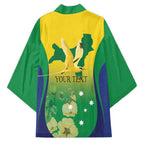 Personalised Australia Christmas Island Kimono Golden Bosun Abutilon listeri With Map - Aussie Hoodie