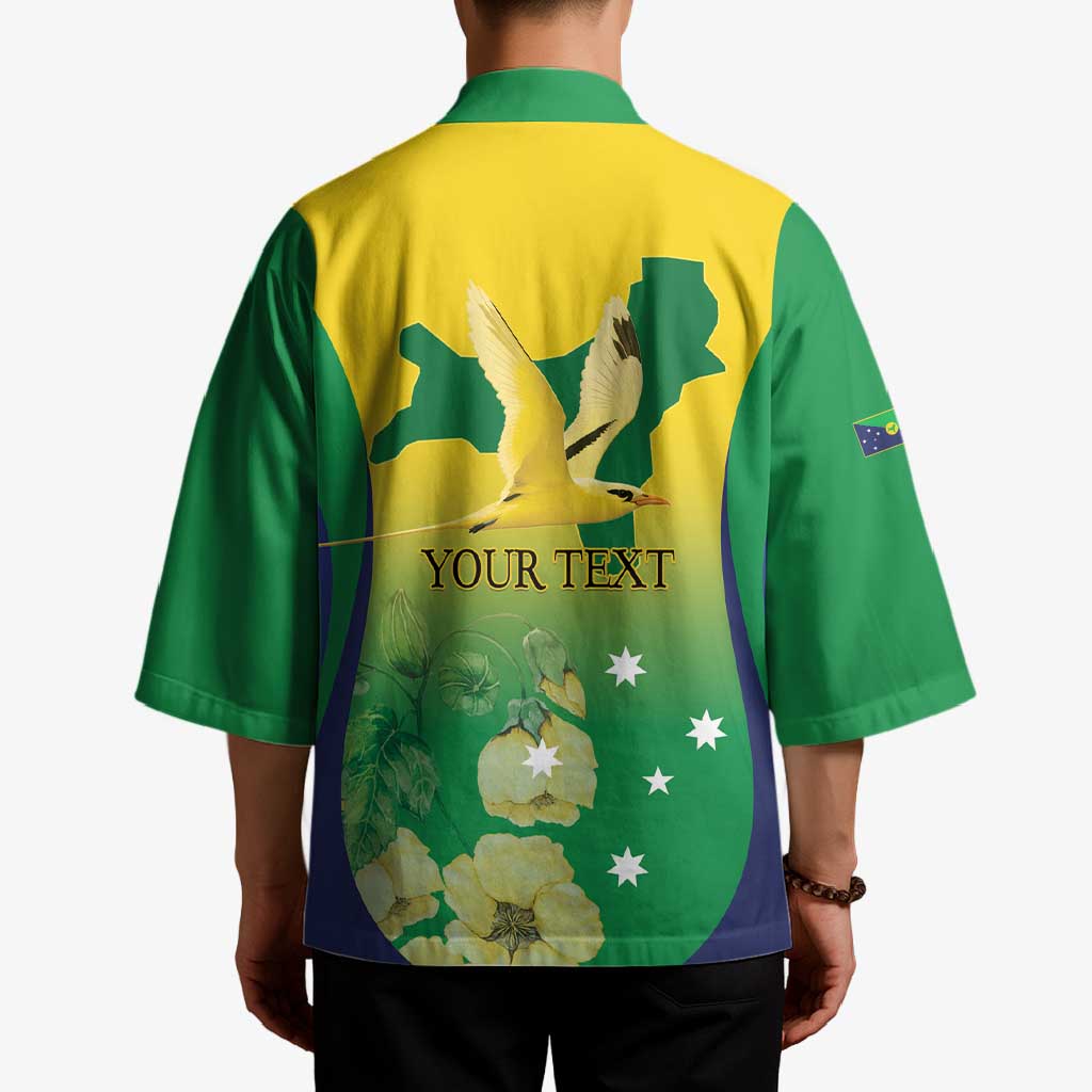 Personalised Australia Christmas Island Kimono Golden Bosun Abutilon listeri With Map - Aussie Hoodie