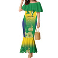 Personalised Australia Christmas Island Mermaid Dress Golden Bosun Abutilon listeri With Map - Aussie Hoodie