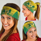 Australia Christmas Island Neck Gaiter Golden Bosun Abutilon listeri With Map - Aussie Hoodie