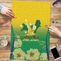 Australia Christmas Island Puzzle Golden Bosun Abutilon listeri With Map - Aussie Hoodie