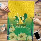 Australia Christmas Island Puzzle Golden Bosun Abutilon listeri With Map - Aussie Hoodie