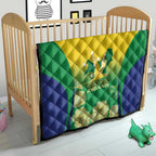 Australia Christmas Island Quilt Golden Bosun Abutilon listeri With Map - Aussie Hoodie