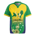 Personalised Australia Christmas Island Rugby Jersey Golden Bosun Abutilon listeri With Map - Aussie Hoodie