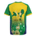 Personalised Australia Christmas Island Rugby Jersey Golden Bosun Abutilon listeri With Map - Aussie Hoodie