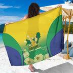 Australia Christmas Island Sarong Golden Bosun Abutilon listeri With Map - Aussie Hoodie