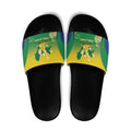 Australia Christmas Island Slide Sandals Golden Bosun Abutilon listeri With Map - Aussie Hoodie