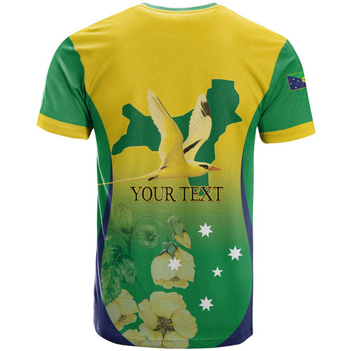 Personalised Australia Christmas Island T Shirt Golden Bosun Abutilon listeri With Map - Aussie Hoodie