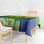 Australia Christmas Island Tablecloth Golden Bosun Abutilon listeri With Map - Aussie Hoodie