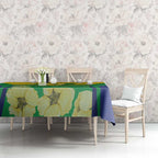 Australia Christmas Island Tablecloth Golden Bosun Abutilon listeri With Map - Aussie Hoodie