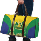 Australia Christmas Island Travel Bag Golden Bosun Abutilon listeri With Map - Aussie Hoodie