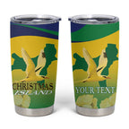 Personalised Australia Christmas Island Tumbler Cup Golden Bosun Abutilon listeri With Map - Aussie Hoodie