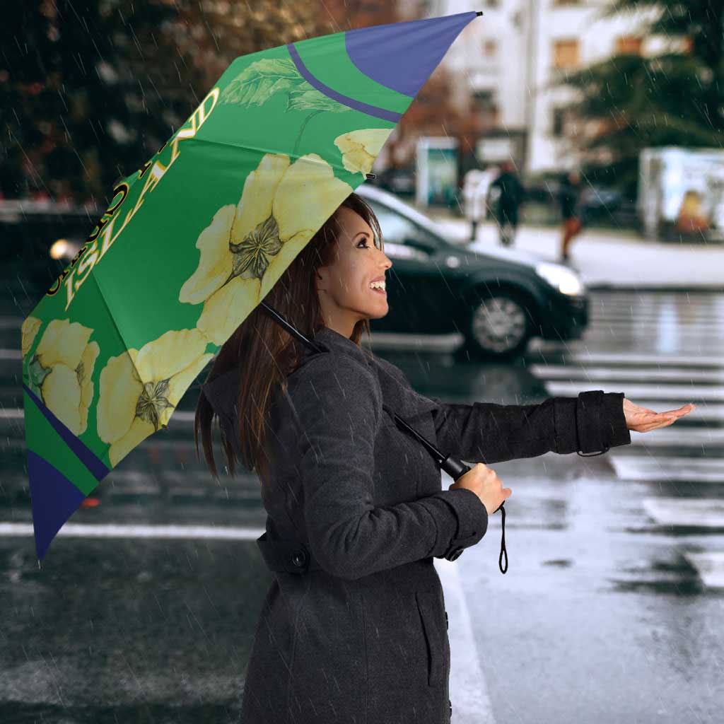 Australia Christmas Island Umbrella Golden Bosun Abutilon listeri With Map - Aussie Hoodie