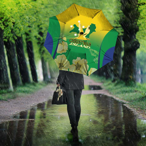 Australia Christmas Island Umbrella Golden Bosun Abutilon listeri With Map - Aussie Hoodie