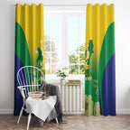 Australia Christmas Island Window Curtain Golden Bosun Abutilon listeri With Map - Aussie Hoodie