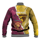 Personalised Hawks and Lions Inspired Baseball Jacket Dynamic Style - Aussie Hoodie