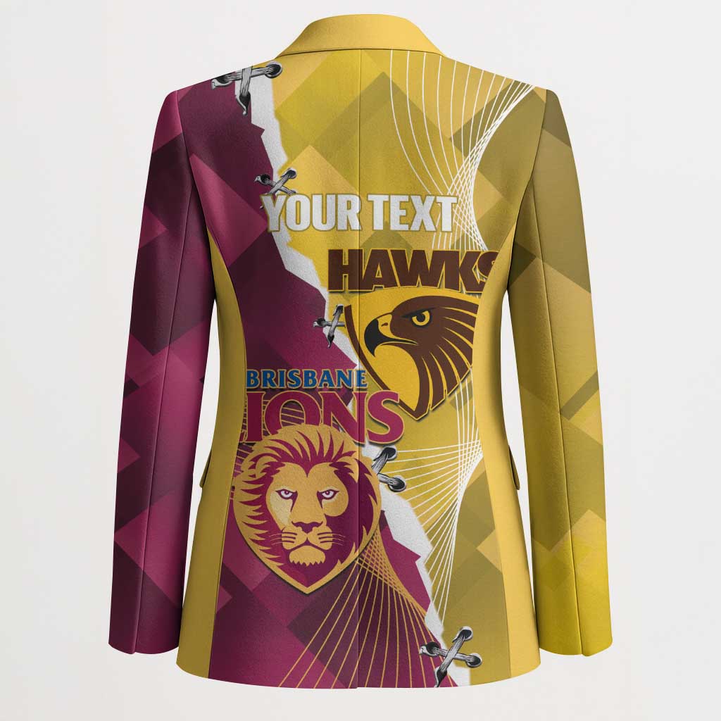 Personalised Hawks and Lions Inspired Blazer Dynamic Style - Aussie Hoodie