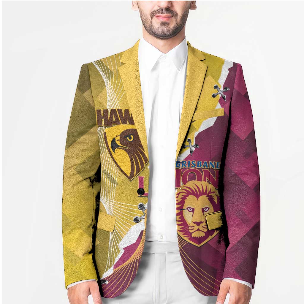Personalised Hawks and Lions Inspired Blazer Dynamic Style - Aussie Hoodie