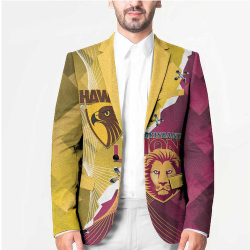 Personalised Hawks and Lions Inspired Blazer Dynamic Style - Aussie Hoodie