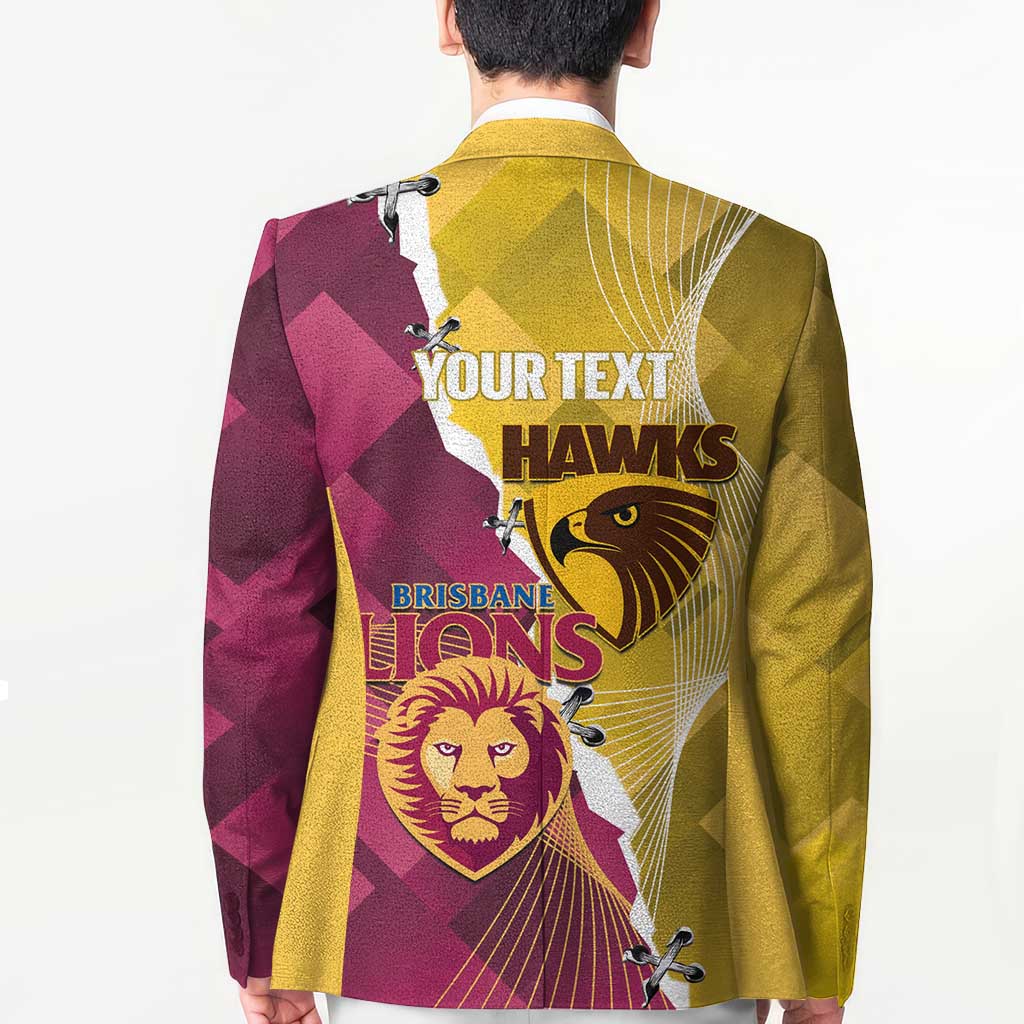 Personalised Hawks and Lions Inspired Blazer Dynamic Style - Aussie Hoodie