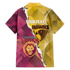 Personalised Hawks and Lions Inspired Hawaiian Shirt Dynamic Style - Aussie Hoodie
