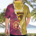 Personalised Hawks and Lions Inspired Hawaiian Shirt Dynamic Style - Aussie Hoodie