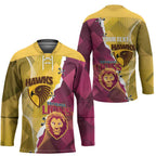 Personalised Hawks and Lions Inspired Hockey Jersey Dynamic Style - Aussie Hoodie