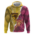 Personalised Hawks and Lions Inspired Hoodie Dynamic Style - Aussie Hoodie