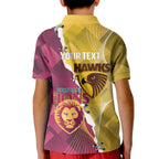 Personalised Hawks and Lions Inspired Kid Polo Shirt Dynamic Style - Aussie Hoodie