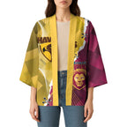 Personalised Hawks and Lions Inspired Kimono Dynamic Style - Aussie Hoodie