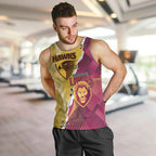 Personalised Hawks and Lions Inspired Men Tank Top Dynamic Style - Aussie Hoodie