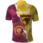 Personalised Hawks and Lions Inspired Polo Shirt Dynamic Style - Aussie Hoodie